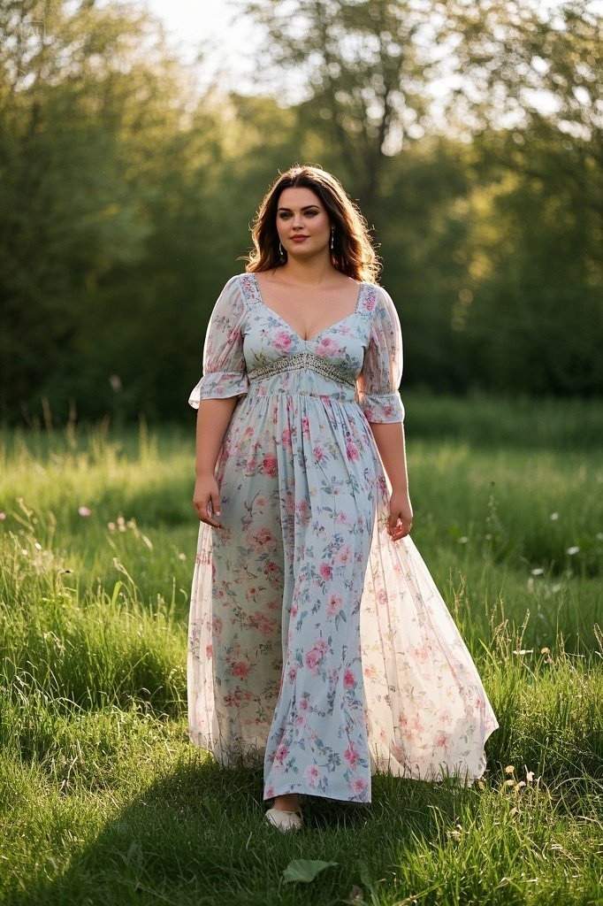 Maxi Dress with Crochet Detailing