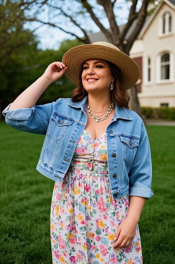 Flowy Floral Maxi with a Denim Jacket