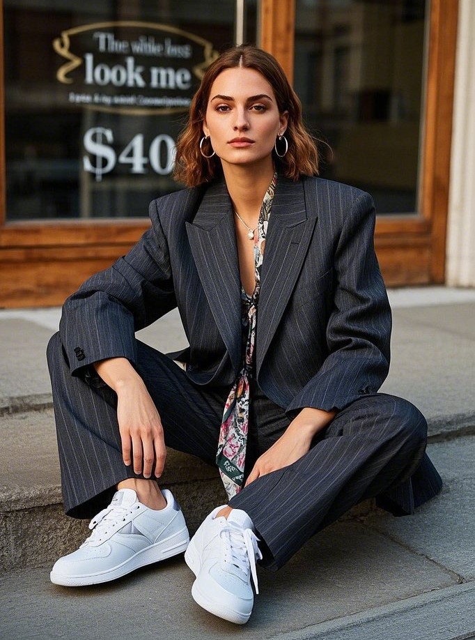 7. Menswear-Inspired Looks with Retro Sneakers