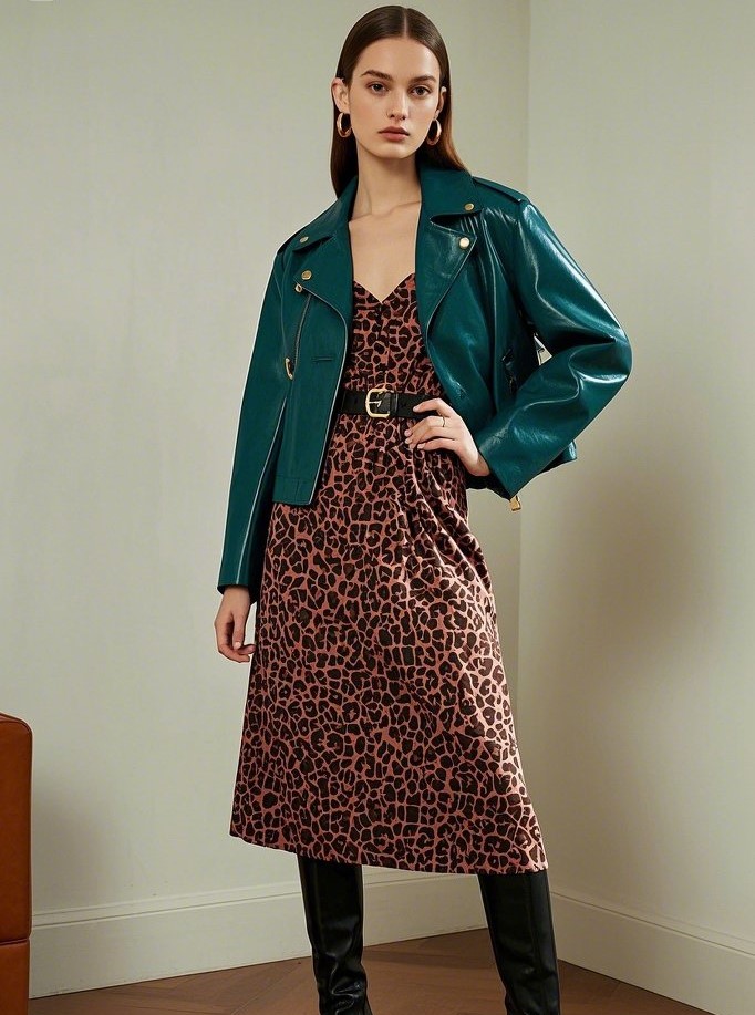1. The Modern Leopard Print Midi