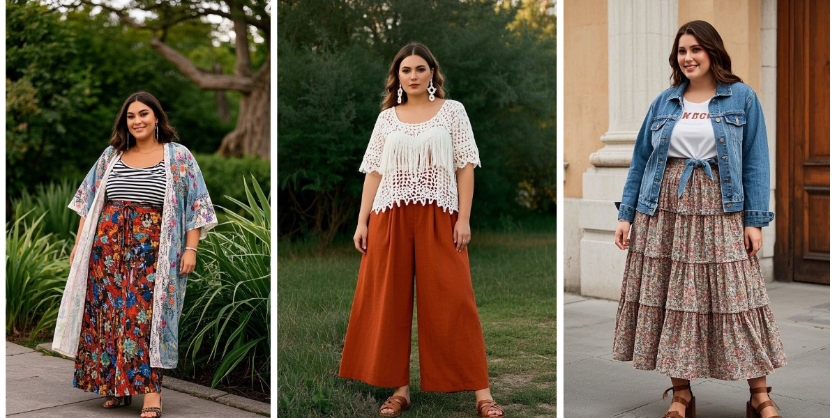 Easy Boho Outfit Ideas for Plus Size Women This Spring 2025