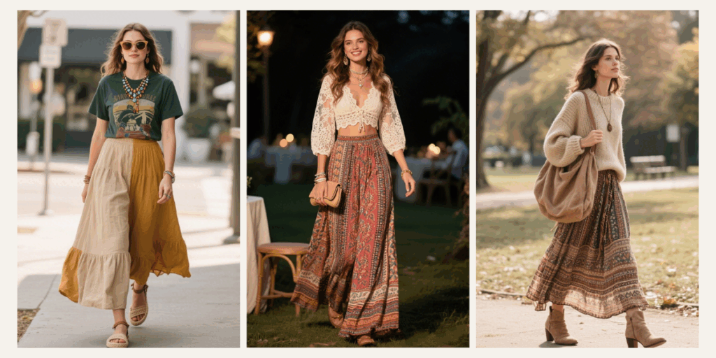 10 Boho Maxi Skirt Outfits to Elevate Your Wardrobe