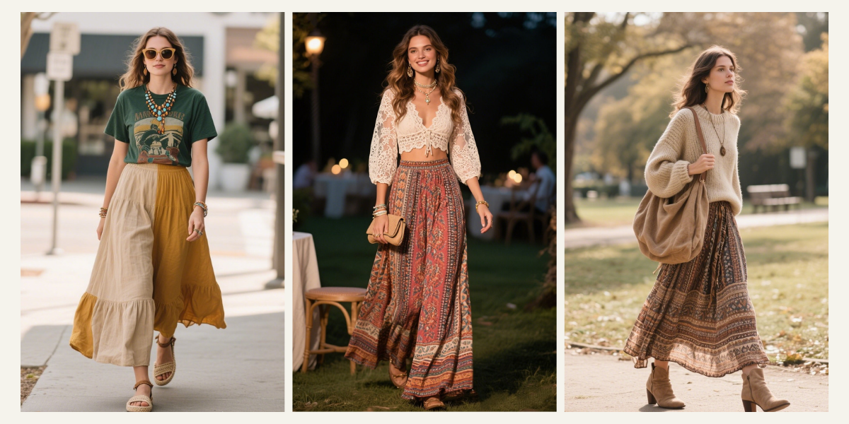 10 Boho Maxi Skirt Outfits to Elevate Your Wardrobe