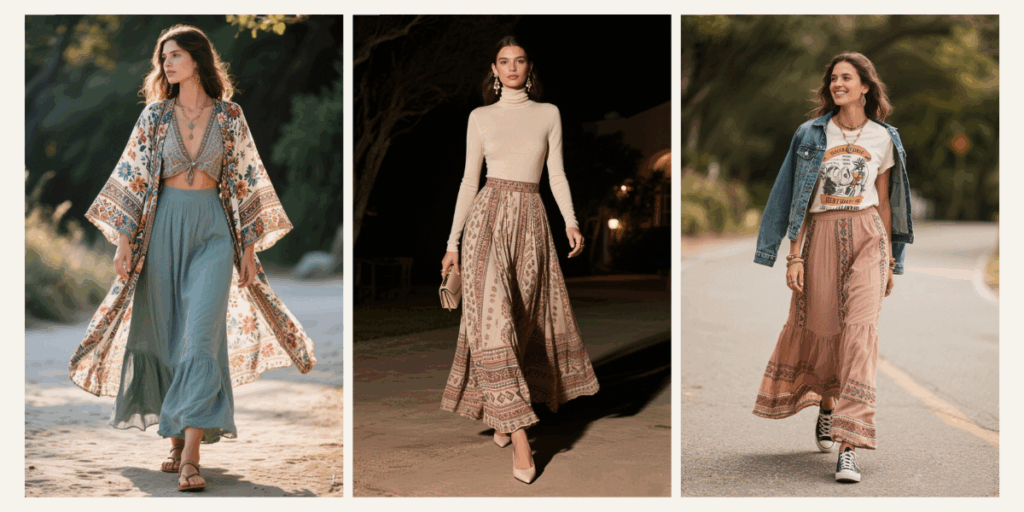 10 Boho Maxi Skirt Outfits for a Free-Spirited Look