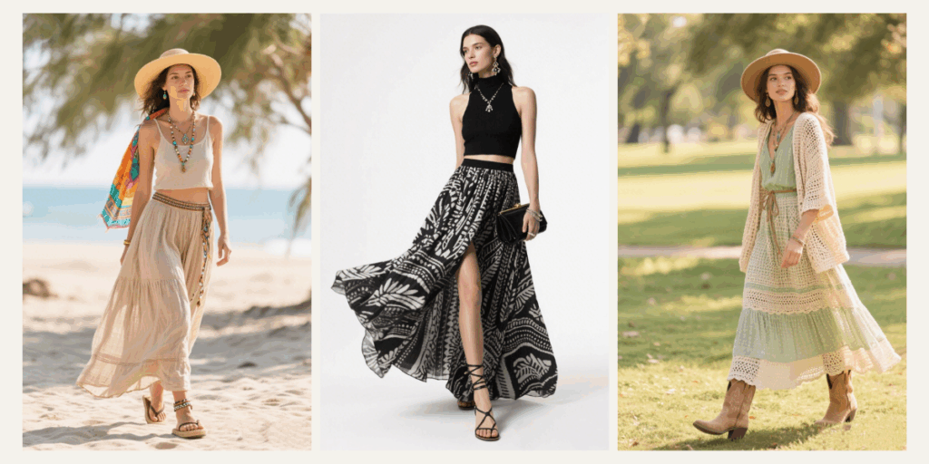 10 Stunning Boho Maxi Skirt Outfits to Elevate Your Free-Spirited Wardrobe