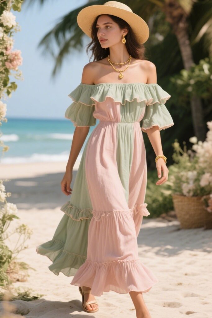 5. Off-Shoulder Ruffle Dress