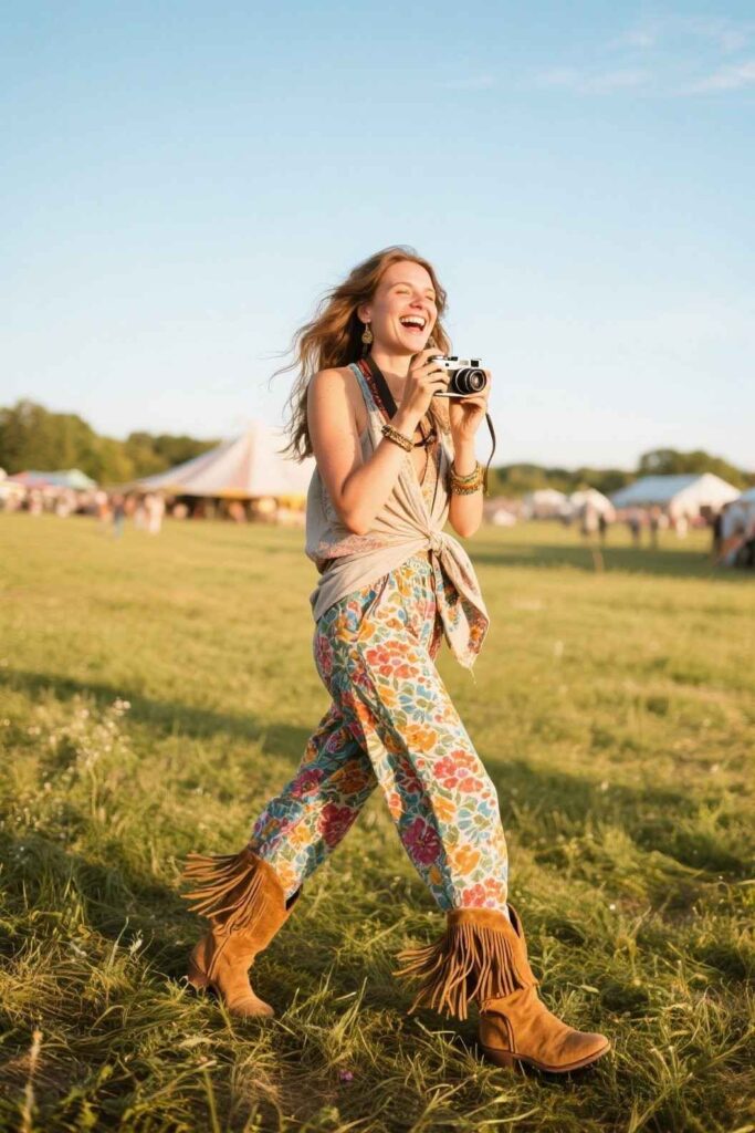 Footwear That Complements Boho Pants