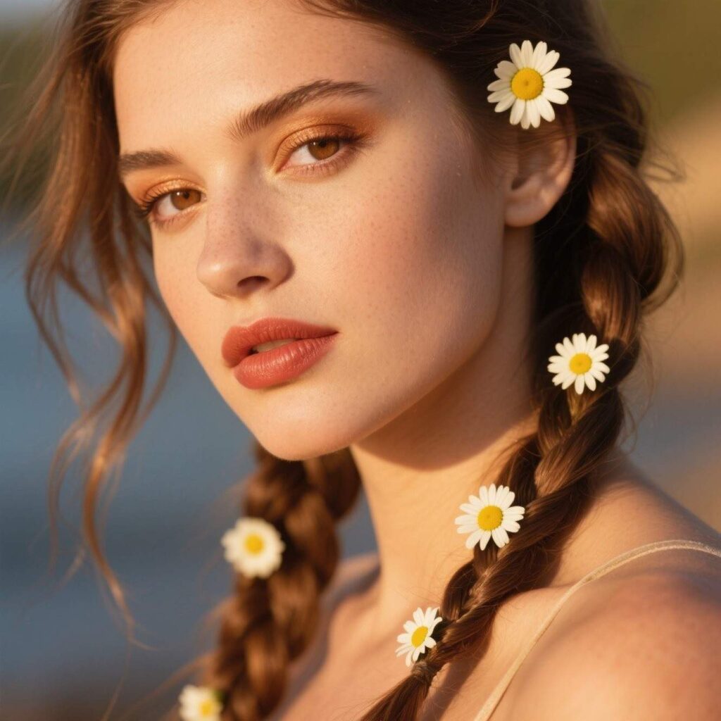 Boho Hairstyles and Makeup