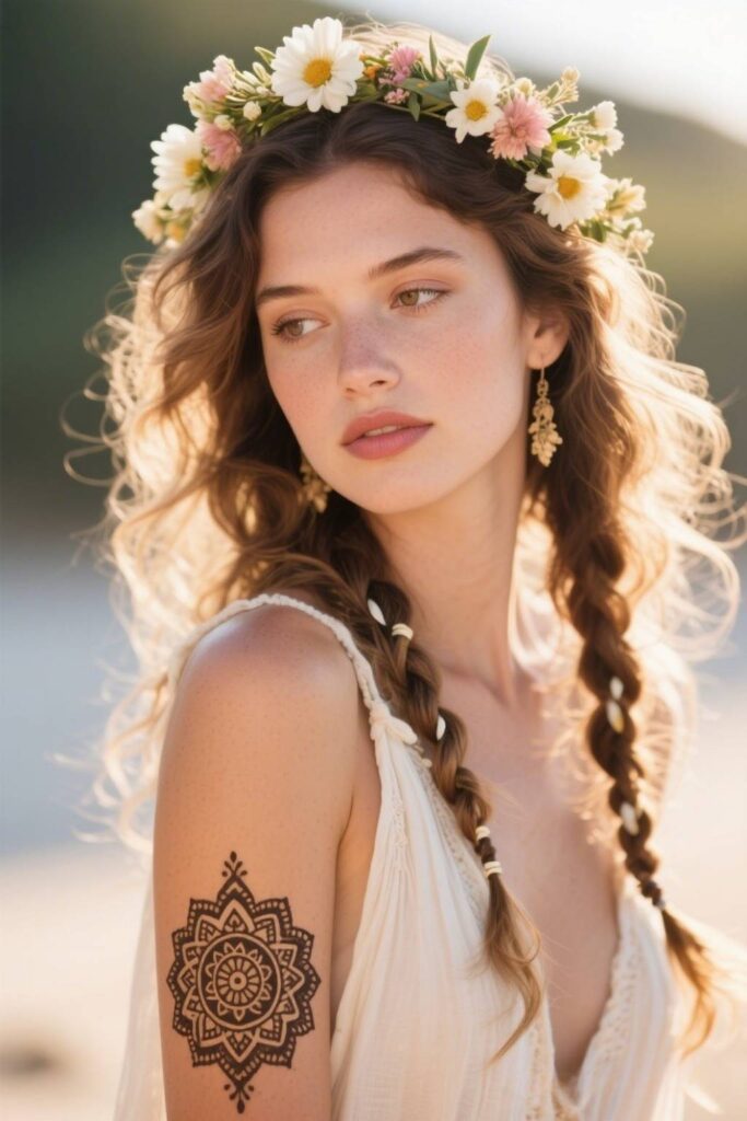 Boho Hair and Beauty Aesthetic