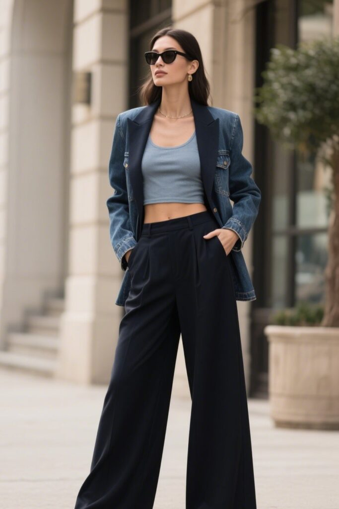 What to Wear with Wide Leg Pants