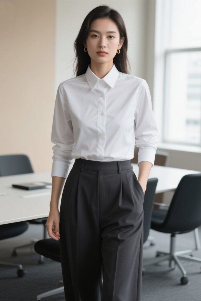 3. Tucked-In Button Downs: Smart and Polished