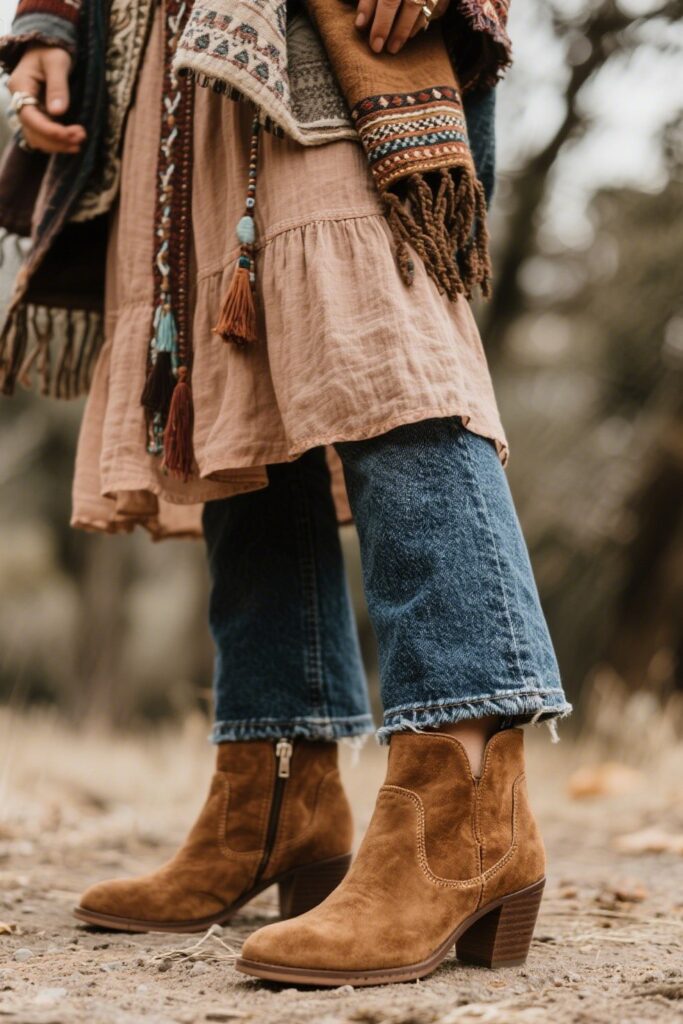 2. Ankle Boots: Boho and Chic