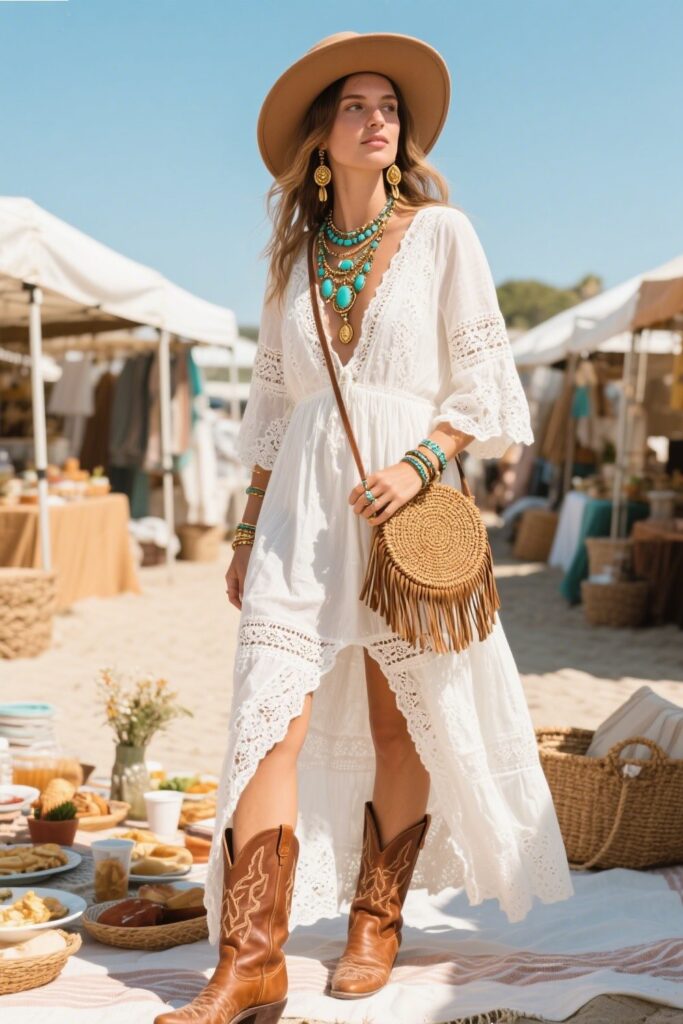 🌿 Classic Boho Look (Everyday Chic)