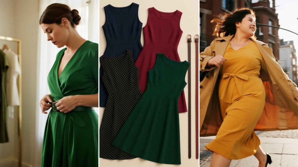How to Look Slim in A-Line Dress?