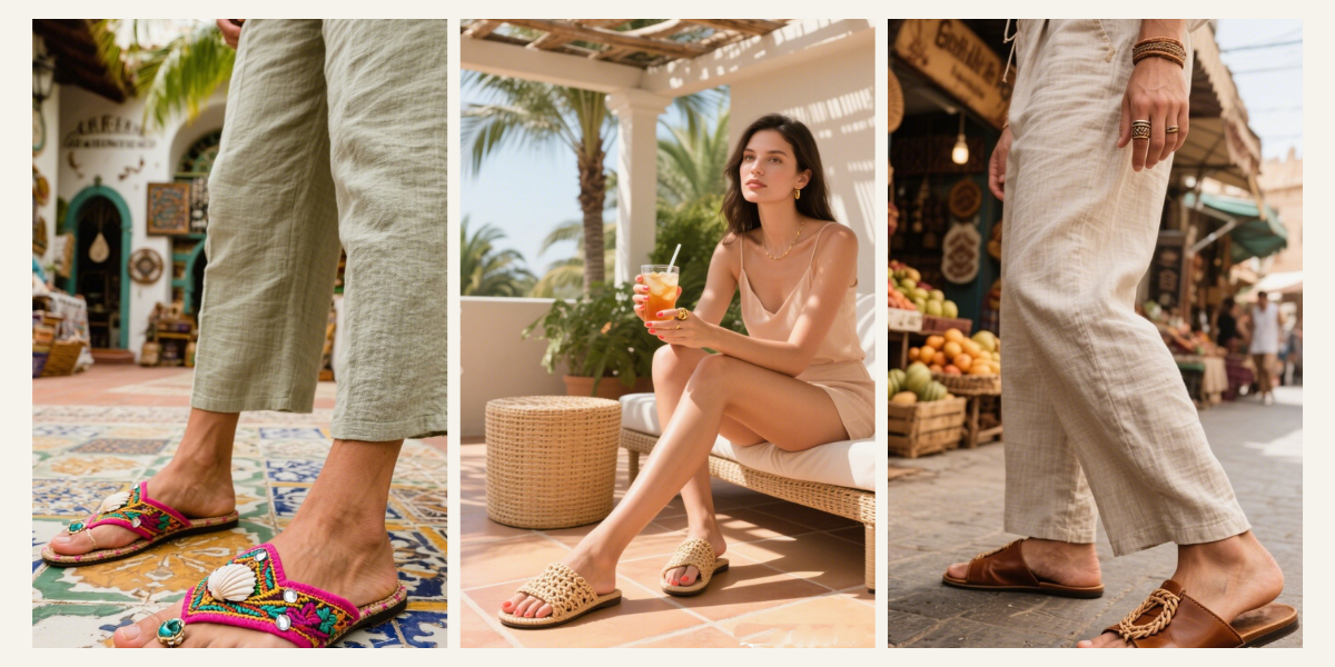 Tropical Footwear & Foot Accessory Styling: 10 Vacation-Ready Looks