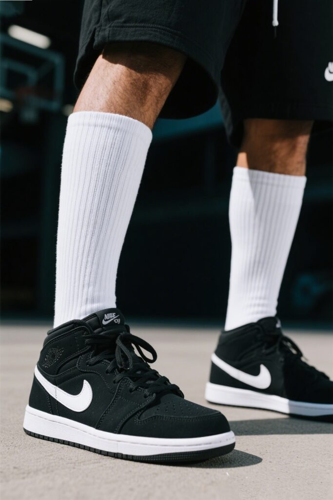1. Classic White Socks – Timeless Street Style