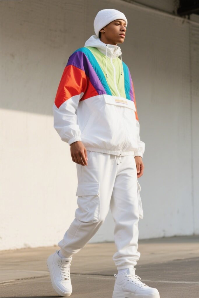 🎨 3. Streetwear Remix – Color Pop + White Base