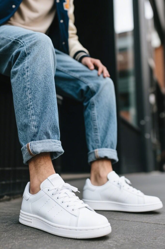 1. White Sneakers – The Classic Cool
