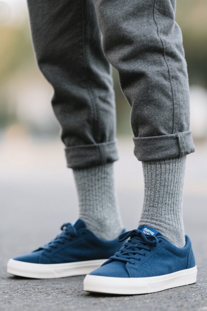 2. Gray Socks – Understated Cool