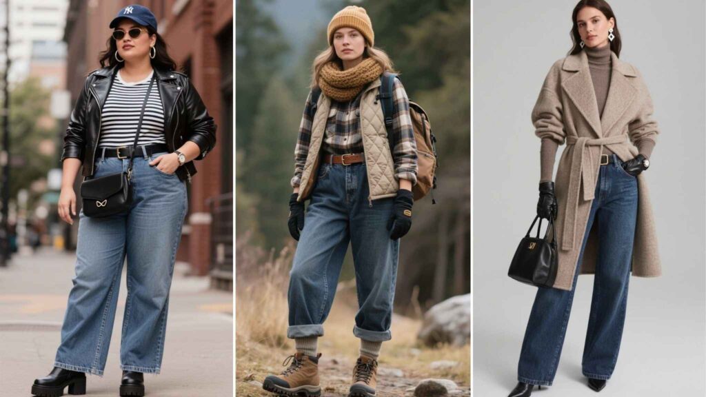 10 Fall Wide Leg Jeans Outfit Ideas for Women