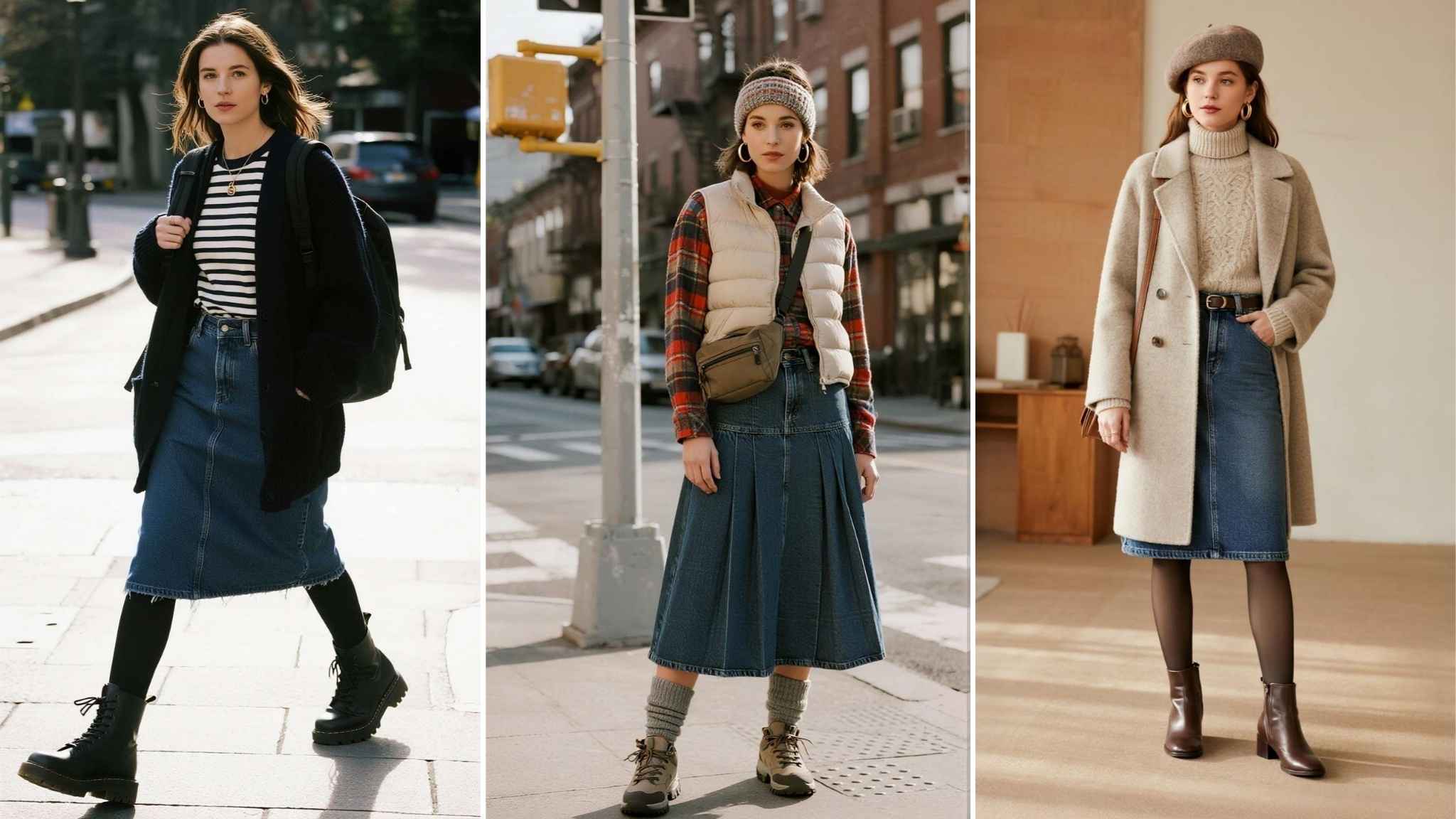 10 Cozy-Chic Jean Skirt Outfits for Fall Head-to-Toe Looks You’ll Repeat