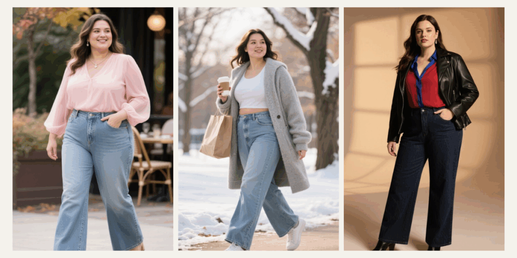 10 Wide-Leg Jeans Outfits for Plus-Size Women This Fall 🍂👖