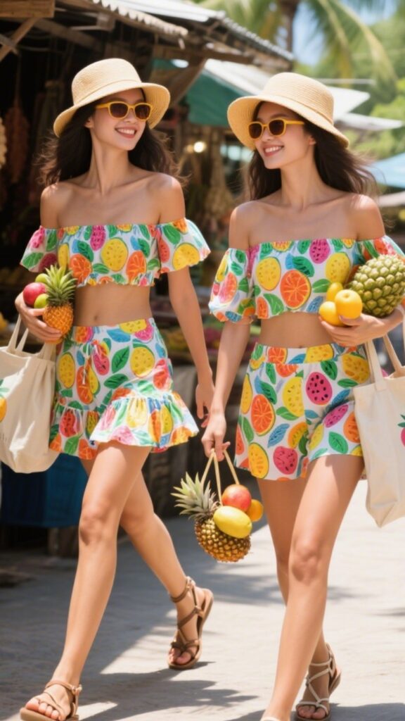 🧉 3. Tropical Fruit Fit (Island Market Days)