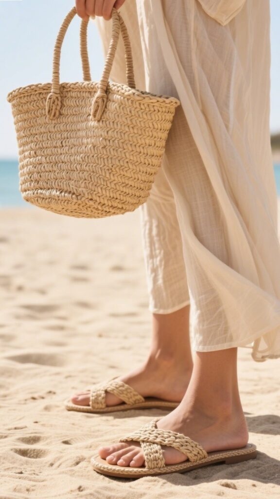 Woven Slide Sandals 🌾