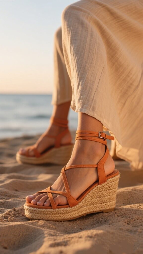 Strappy Espadrille Wedges 🍹