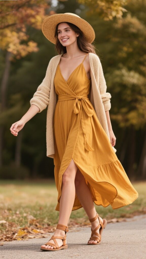 8. ☀️ Breezy Dress & Strappy Sandals