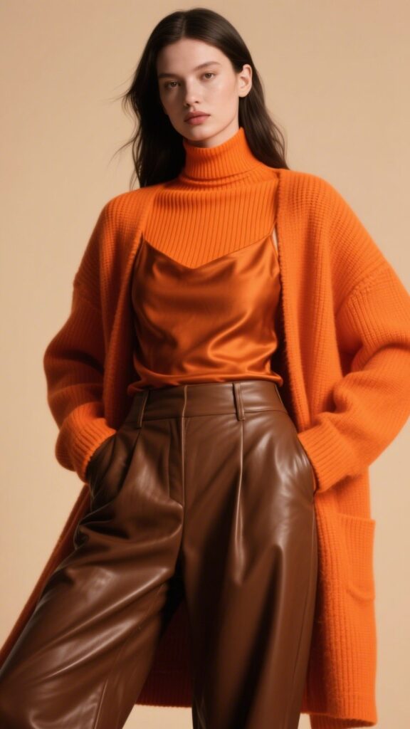 3. Fiery Orange Statements 🍊