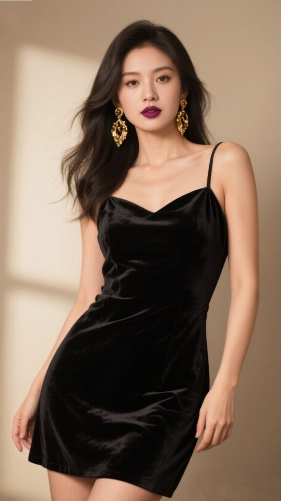 3. The Velvet Black Mini Dress – “Dark Romance”