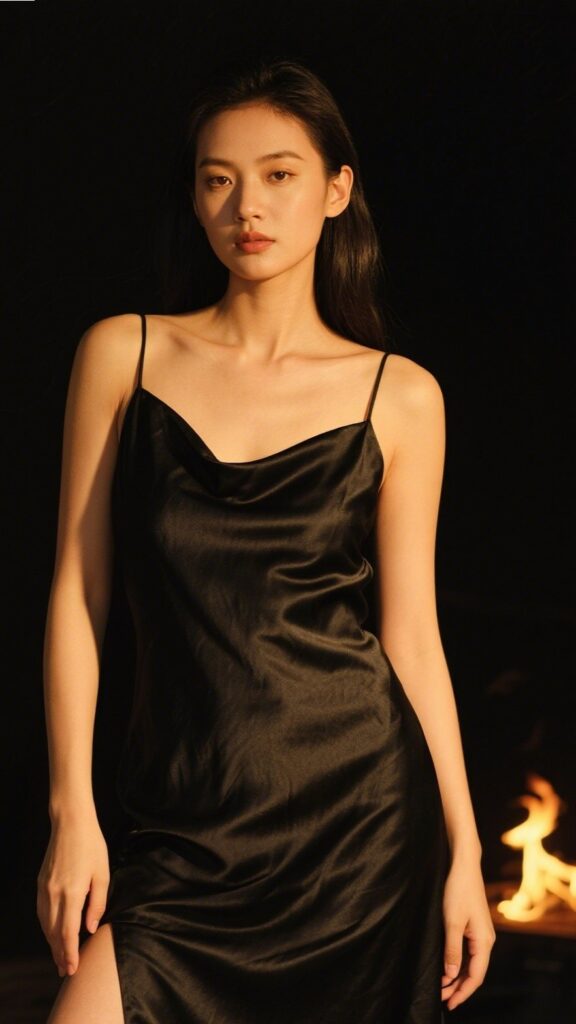 1. The Satin Slip Midi – “Midnight Glow”