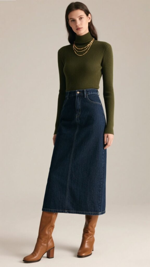 7. The Knit Dress Illusion 🍂