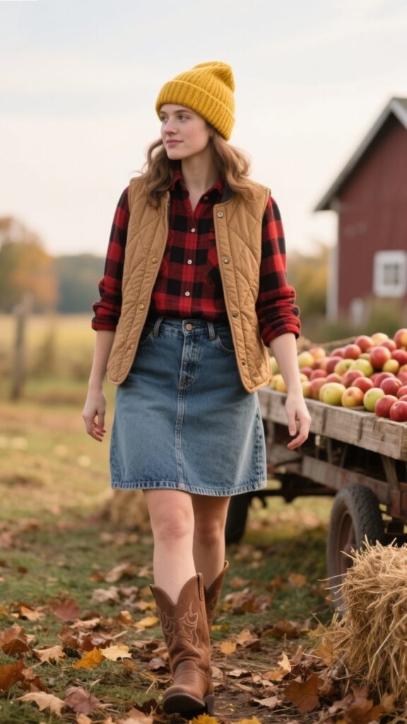 4. The Plaid Shirt Favorite 🍎